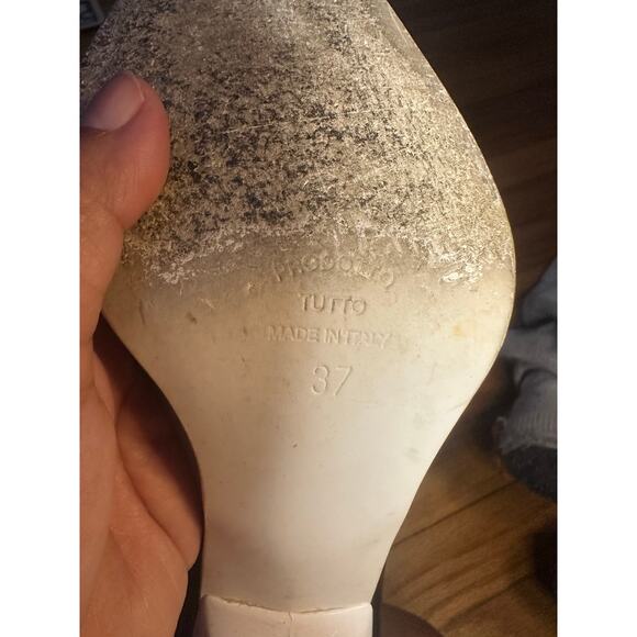 Spezie Black & White Pop Art Leather Heels – Size 37 - Picture 2 of 8